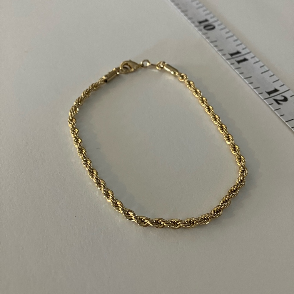 Gold Filled Rope Chain Bracelet